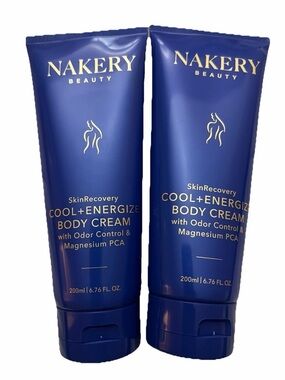 (2) Nakery Beauty Skin Recovery Cool + Energize Body Creams 6.76oz SEALED